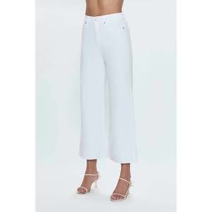 PISTOLA high-rise wide leg crop jeans in vivid white